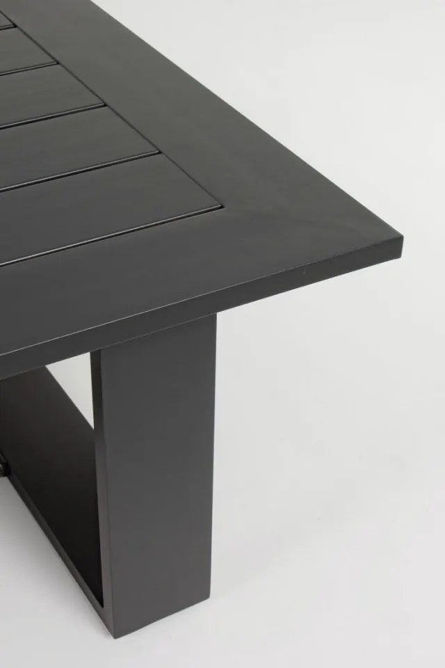 Set mobilier de gradina, 4 piese, metal, gri / negru, Baltic Bizzotto