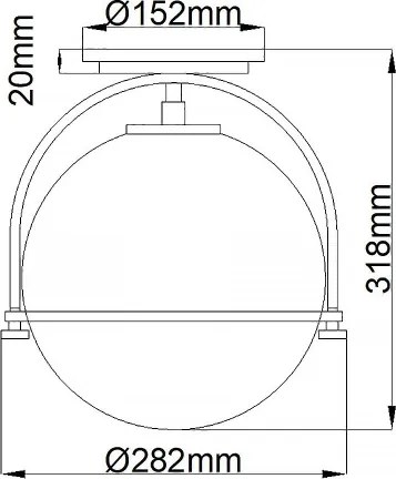 Quintiesse QN-SOMERSET-F-O-BK - Plafonieră SOMERSET, 1x E27/60W/230V, neagră