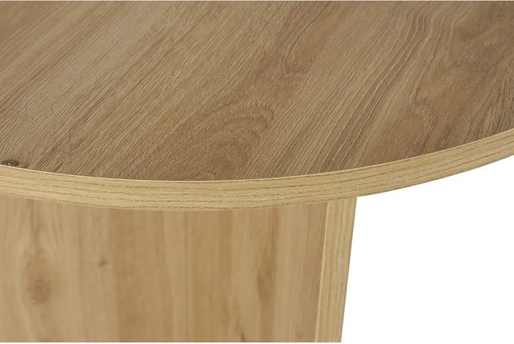 Masă de dining cu aspect de lemn de stejar 89,5x180 cm Sablin – Kalune Design