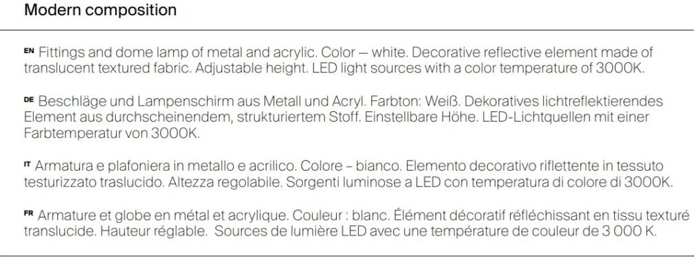Lustra LED, Pendul design deosebit Reflex