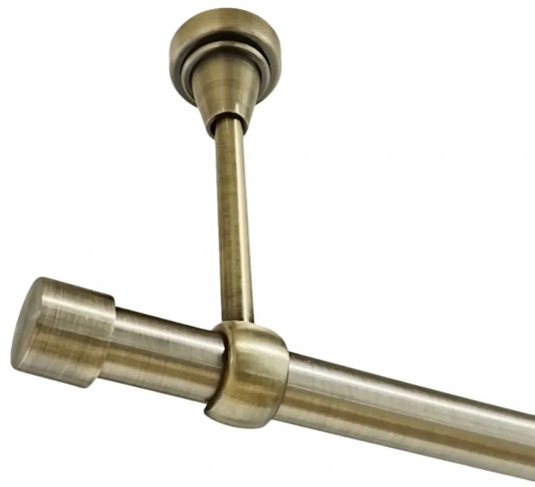 Galerie simpla prindere tavan fara inele CAPACEL 19 MM aur antic (Alege marime: 200 cm)