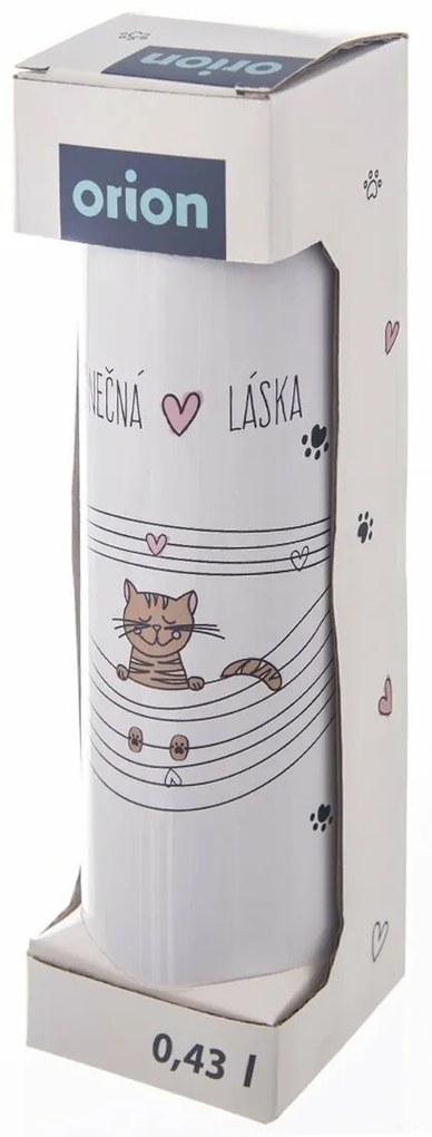 Termos din oțel inoxidabil Orion Infinite love Cat, 0,4 l