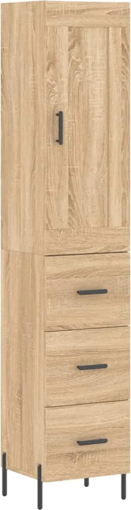 vidaXL Dulap înalt, stejar sonoma, 34,5x34x180 cm, lemn prelucrat