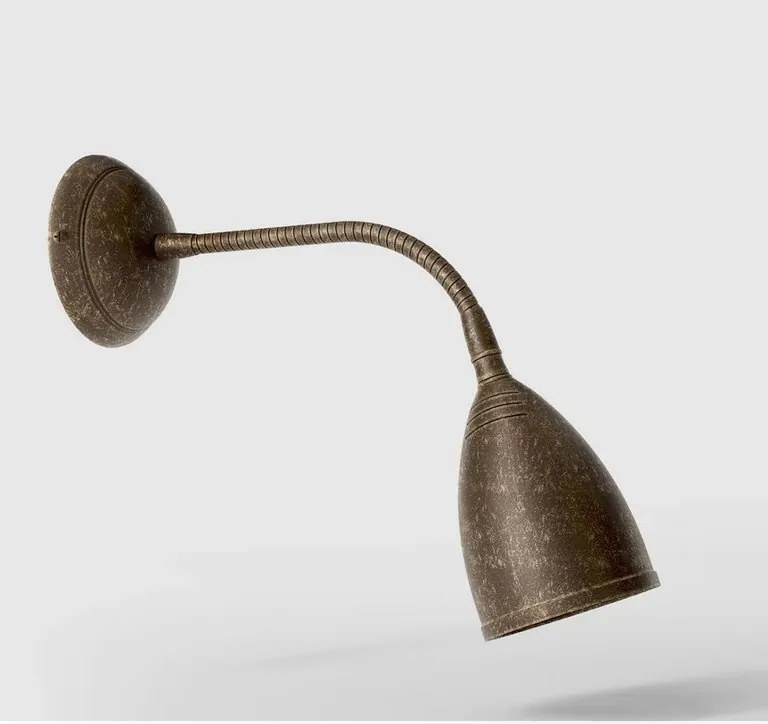 Aplica de perete din alama cu spot si brat flexibil Stoccolma