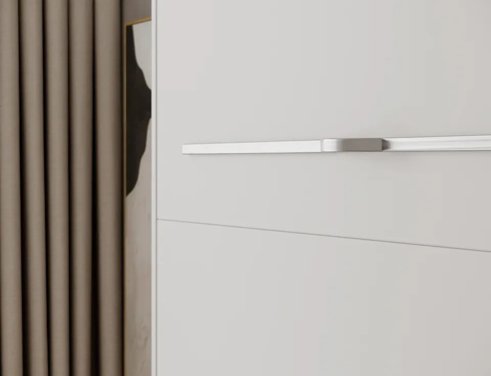 Pat rabatabil Devesto Vertical Wall 160 alb, 160x200 cm – Alb