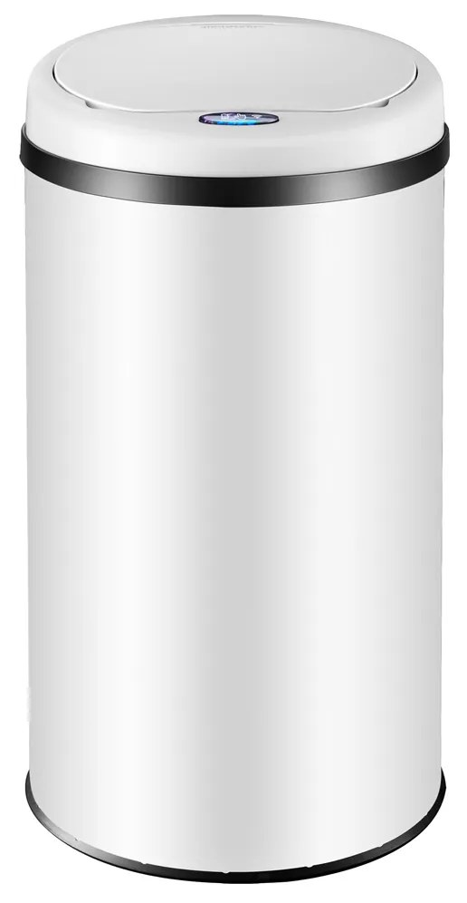 Cos gunoi cu senzor 56 L Alb Inox