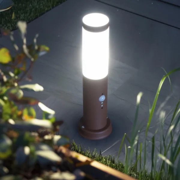 Brilagi - Lampă de exterior cu senzor NOVA 1xE27/15W/230V 40 cm IP44 maro