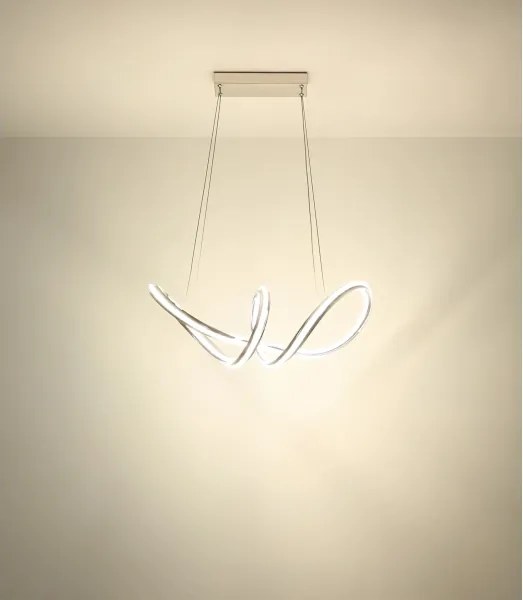 Globo 67440H - Lustră LED dimabilă pe cablu EVANGELINE LED/45W/230V crom lucios + telecomandă