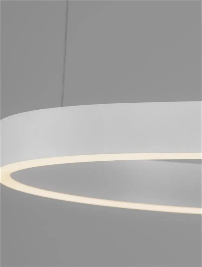 Lustra LED suspendata design modern DUSSA alb, 120x66cm