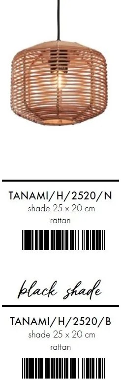 Lustra/Pendul eco din ratan Tanami 2520, nat