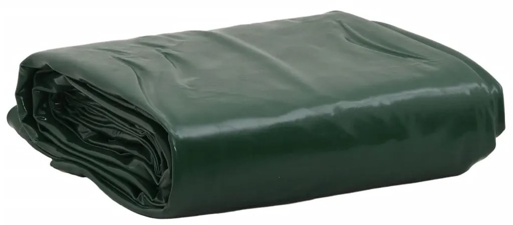 vidaXL Prelată, verde, 5x6 m, 650 g/m²