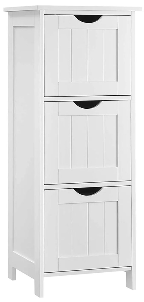 Dulap de depozitare podea baie 32 x 30 x 81 cm alb mat | VASAGLE