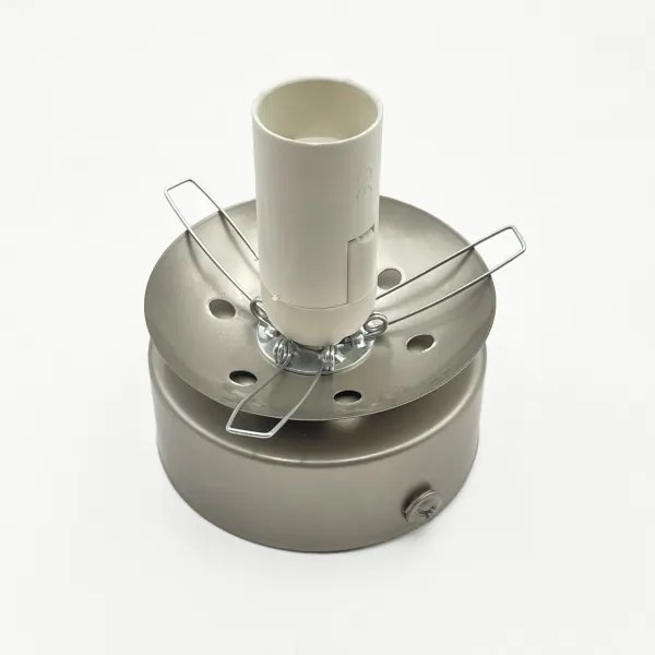 Plafonieră ELIAS 1xE14/5W/230V Ø 13 cm crom mat/gri fumuriu