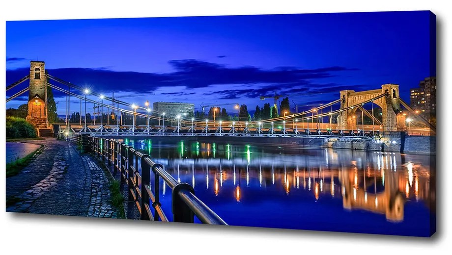 Print pe pânză Wroclaw pe timp de noapte