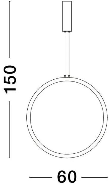 Pendul LED dimabil design modern Change negru 60cm