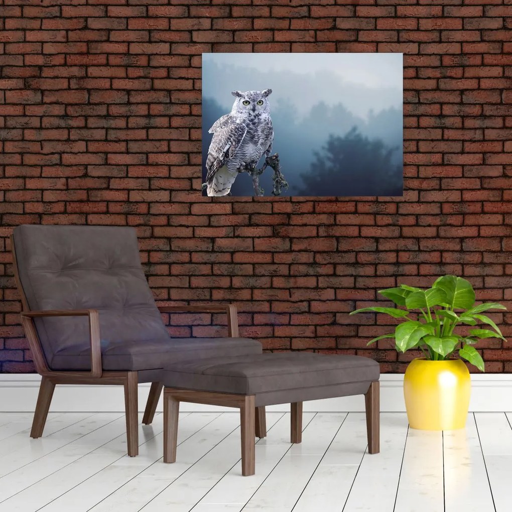 Tablou - Bufniță de zăpadă (70x50 cm)