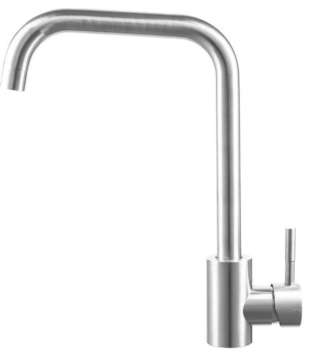 Baterie Bucătărie din Inox Satinat, Model CF002 – Design Modern și Funcțional pentru O Utilizare Ușoară