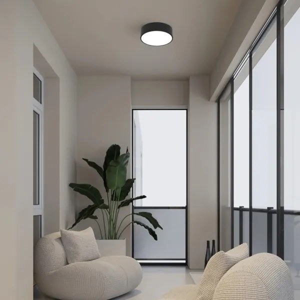 Plafonieră LED dimabilă Immax NEO 07200L RONDATE LED/18W/230V negru Tuya + telecomandă