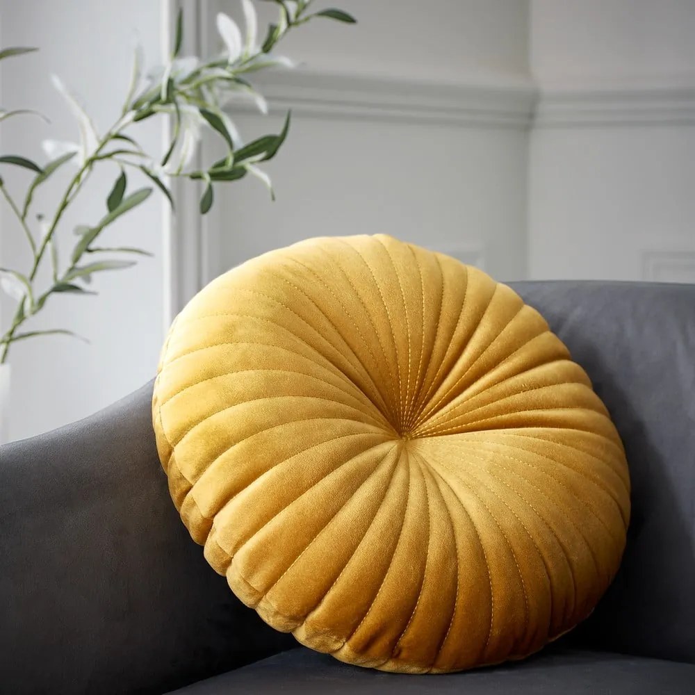 Pernă decorativă din catifea ø 40 cm Round Soft Touch – Catherine Lansfield