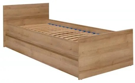 Pat de o persoană 80 cm Cortez C 08 (stejar riviera) ( cu somieră). 1004890