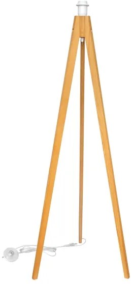 Lampadar HELEN 1xE27/15W/230V crem/auriu/stejar