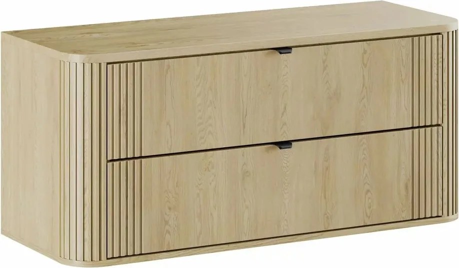 Set dulap baza suspendat 120 cm cu blat Comad Ovalia stejar Cremona