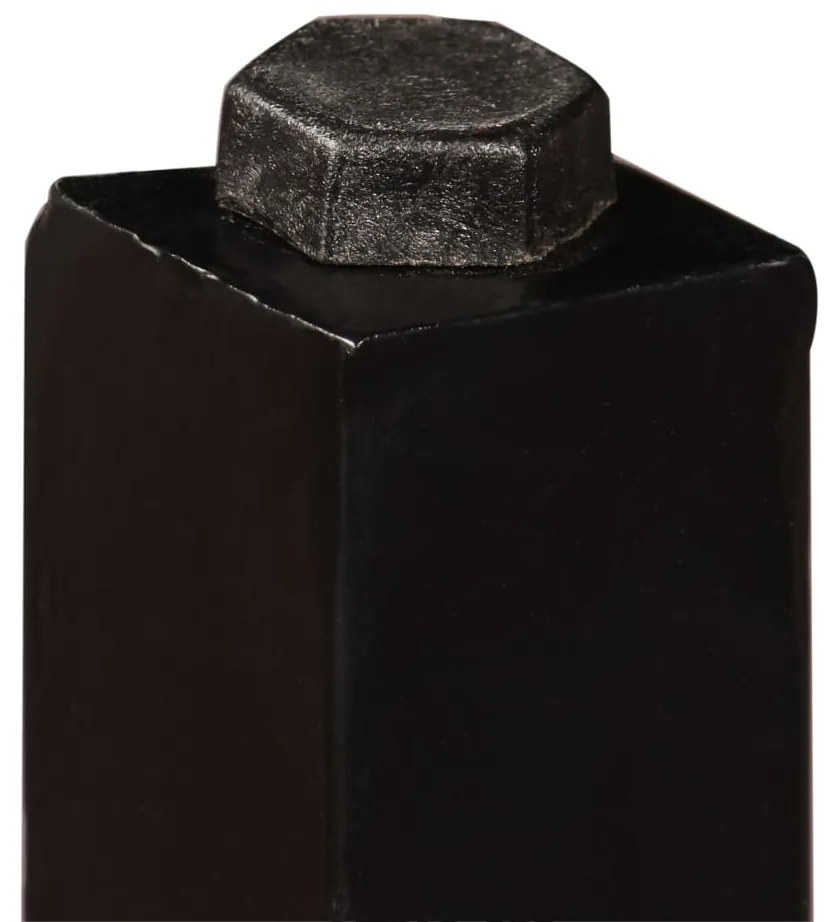 Set mobilier bar, 7 piese lemn masiv reciclat si piele naturala 7