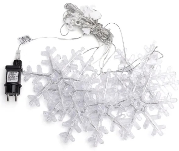 Aigostar - Ghirlandă de Crăciun LED pentru exterior, 84xLED/8 funcții, 1,2x1m, IP44, alb rece, cu fulgi de zăpadă