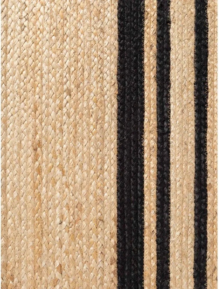 Covor negru/în culoare naturală reversibil/țesut manual din iută 120x170 cm Jutta – Hanse Home