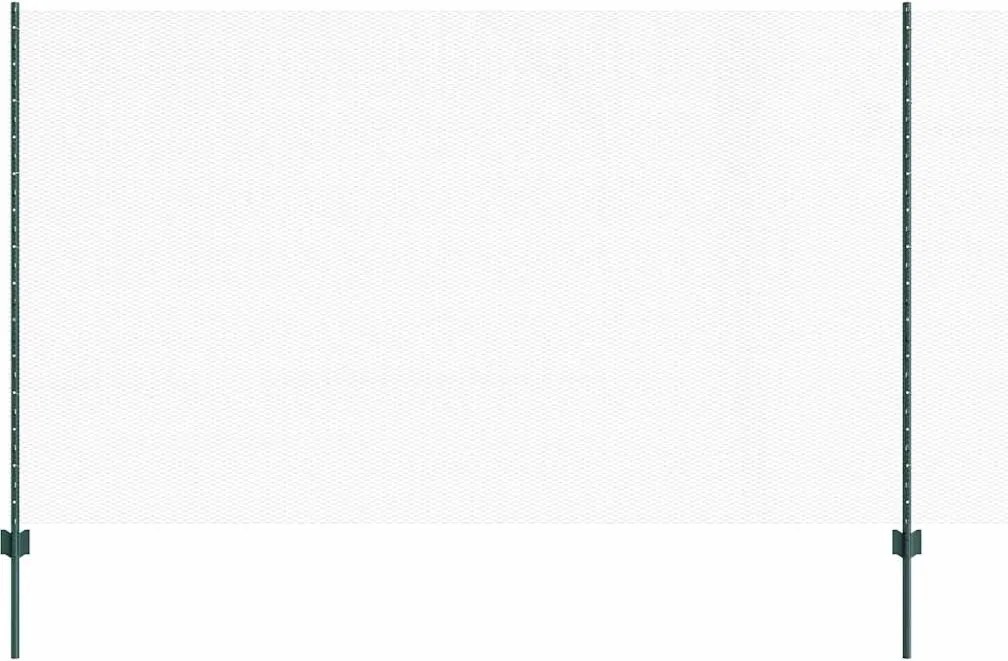 vidaXL Gard cu Stâlp Verde 1,4 x 50 m Oțel și PVC