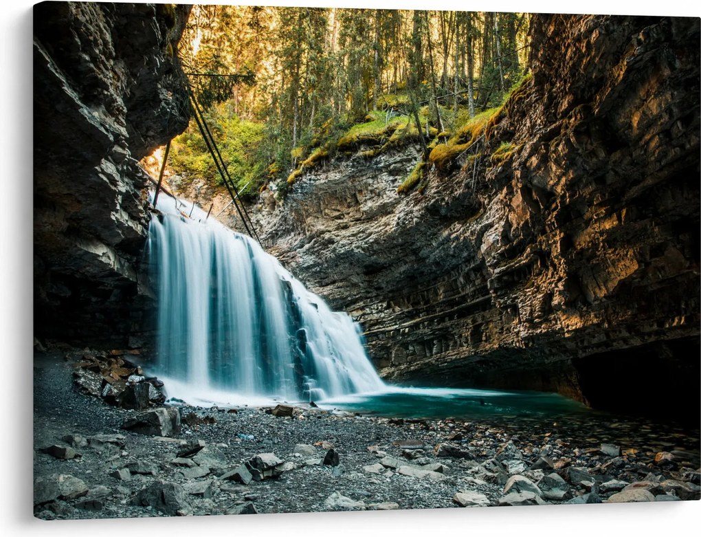 Tablou cu cascada de pădure (70x50 cm)