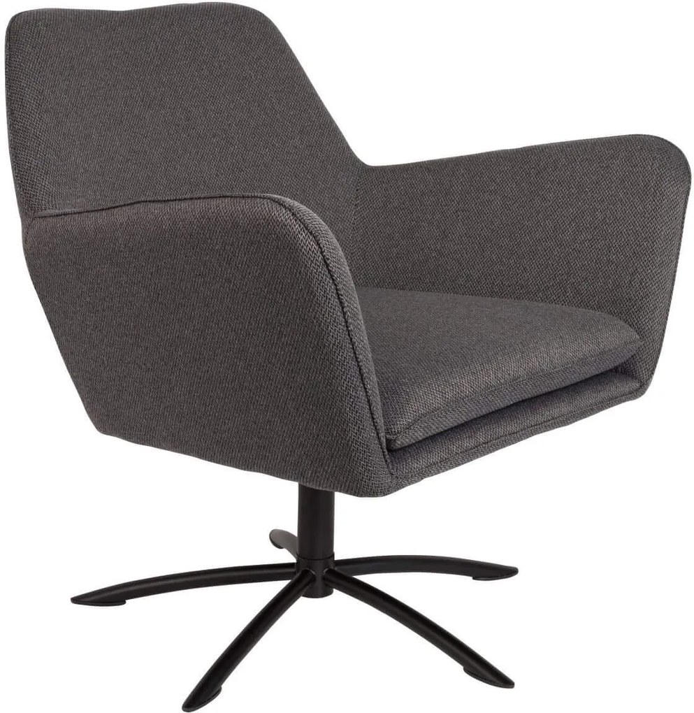 Fotoliu Lounge Chair Knut Dark Grey | WHITE LABEL LIVING