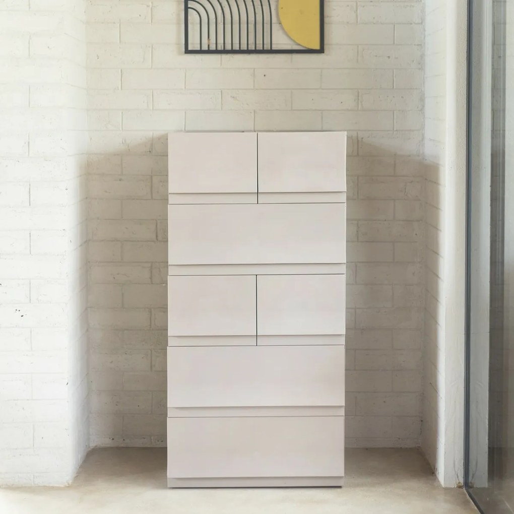 Cutie de depozitare modulară Wave Junior Wood fără roți 43,4 x 27,2 x 22 cm, Îngust - 1 sertar