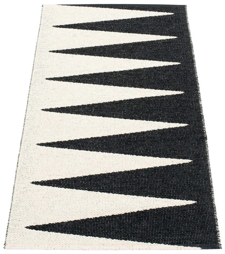 Covor tip traversă pentru interior și exterior alb-negru 70x150 cm Vivi Black – Pappelina