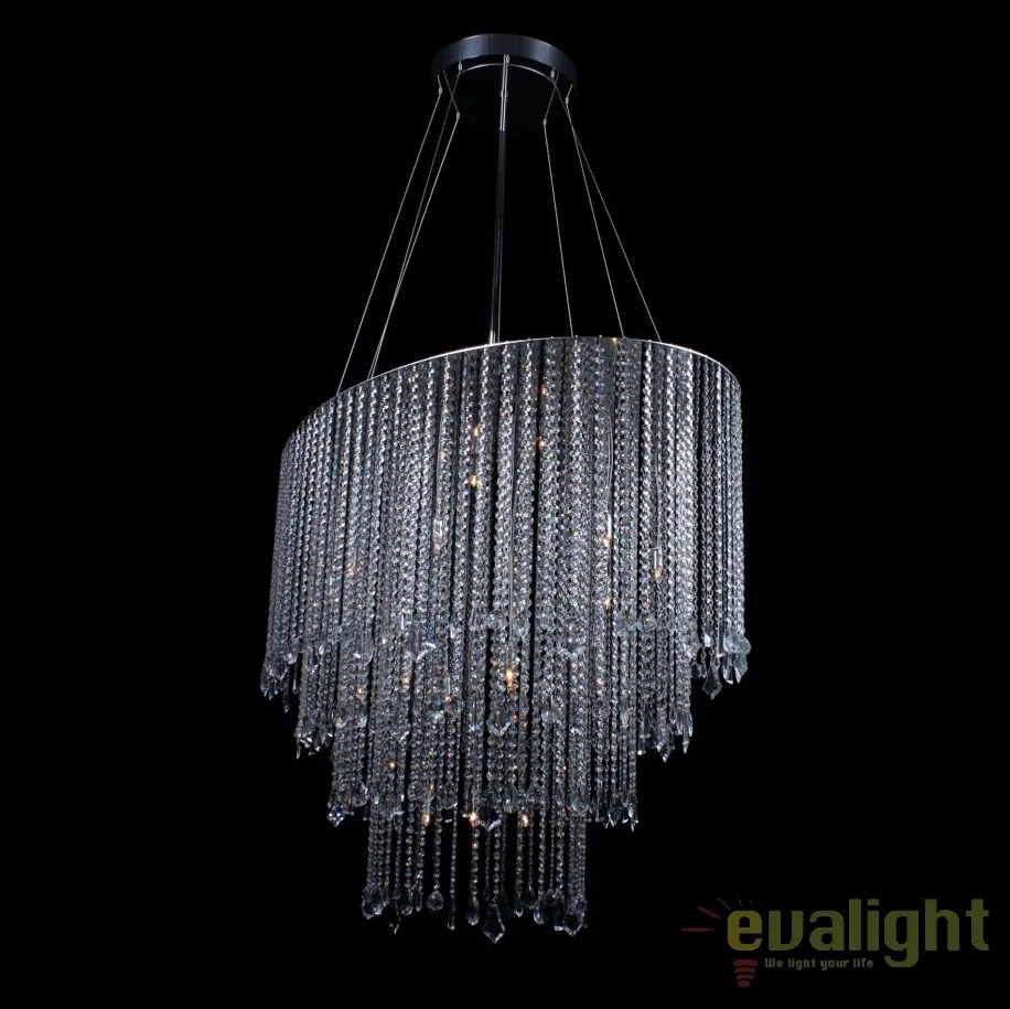 Lustra ovala moderna XXL cristal Bohemia L17 746/30/1
