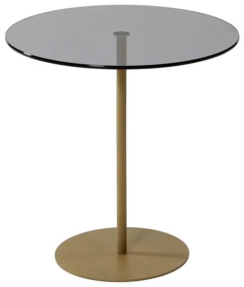 Măsuță laterală CHILL 50x50 cm auriu/negru