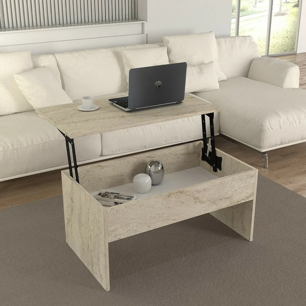 Măsuță de cafea Akilli Travertine