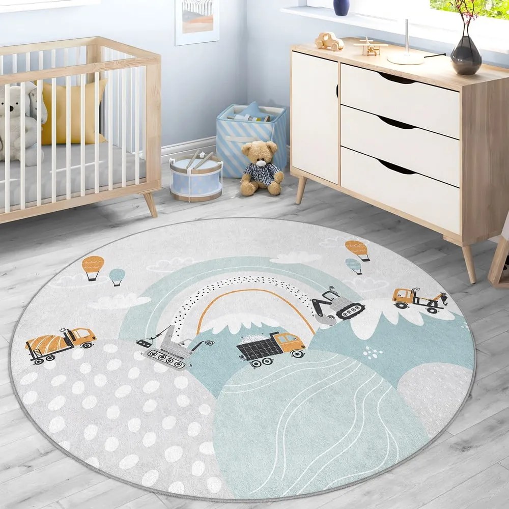 Covor pentru copii lavabil ø120 cm Snowy Hills – Mila Home