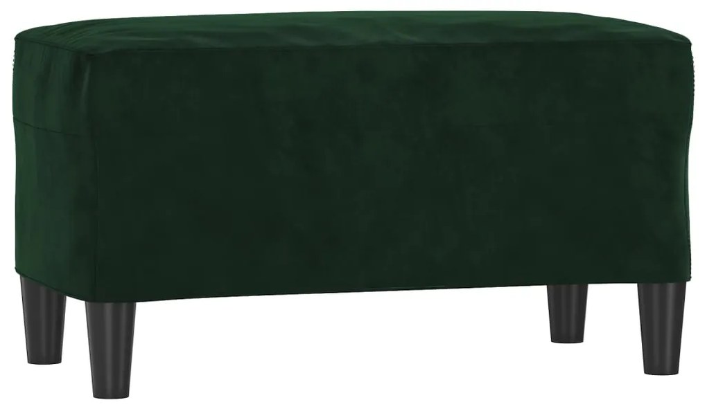 349399 vidaXL Bancă, verde închis, 70x35x41 cm, catifea