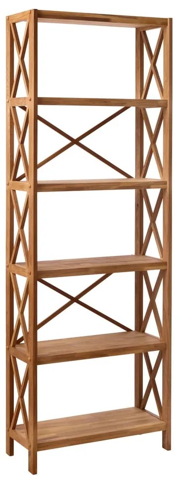 Etajeră în culoare naturală din lemn de stejar 70x198 cm X-Shelf – Unique Furniture