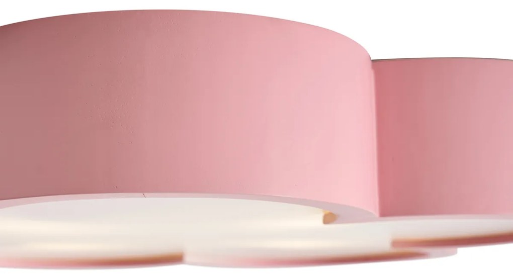 Plafonieră pentru copii roz și alb - Lucille