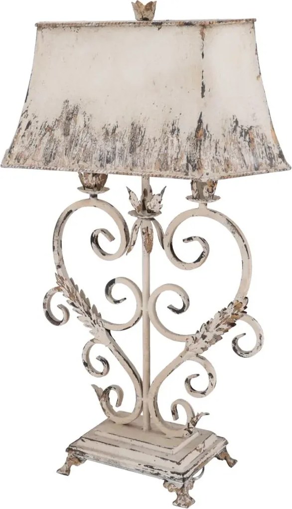 Lampa Shabby Chic Heart rasina si metal h 78 cm