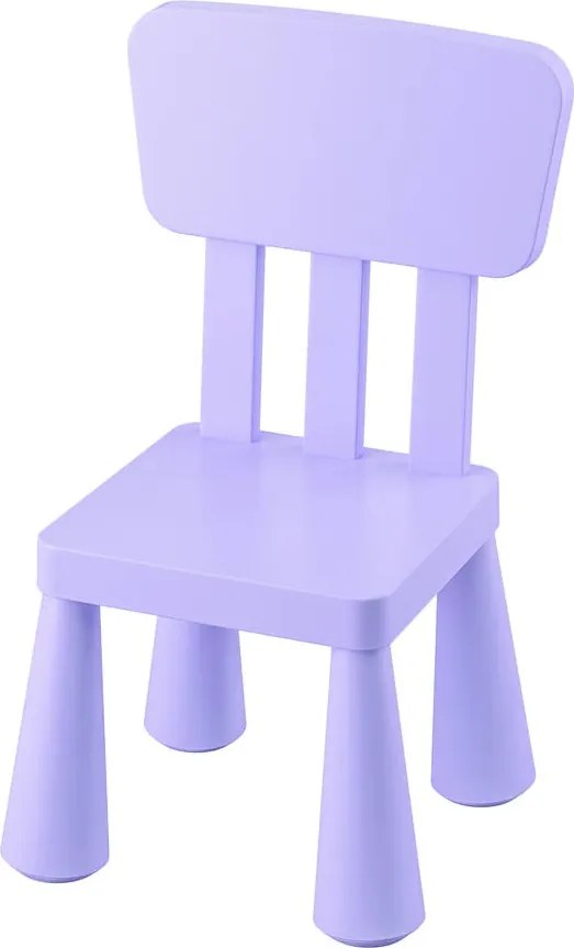 Scăunel din plastic cu spătar, 67x39x36 cm, mov, MC36