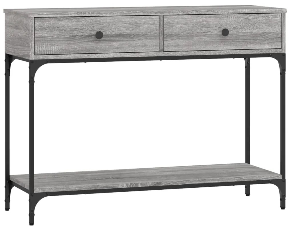 833396 vidaXL Măsuță consolă, gri sonoma, 100x34,5x75 cm, lemn prelucrat