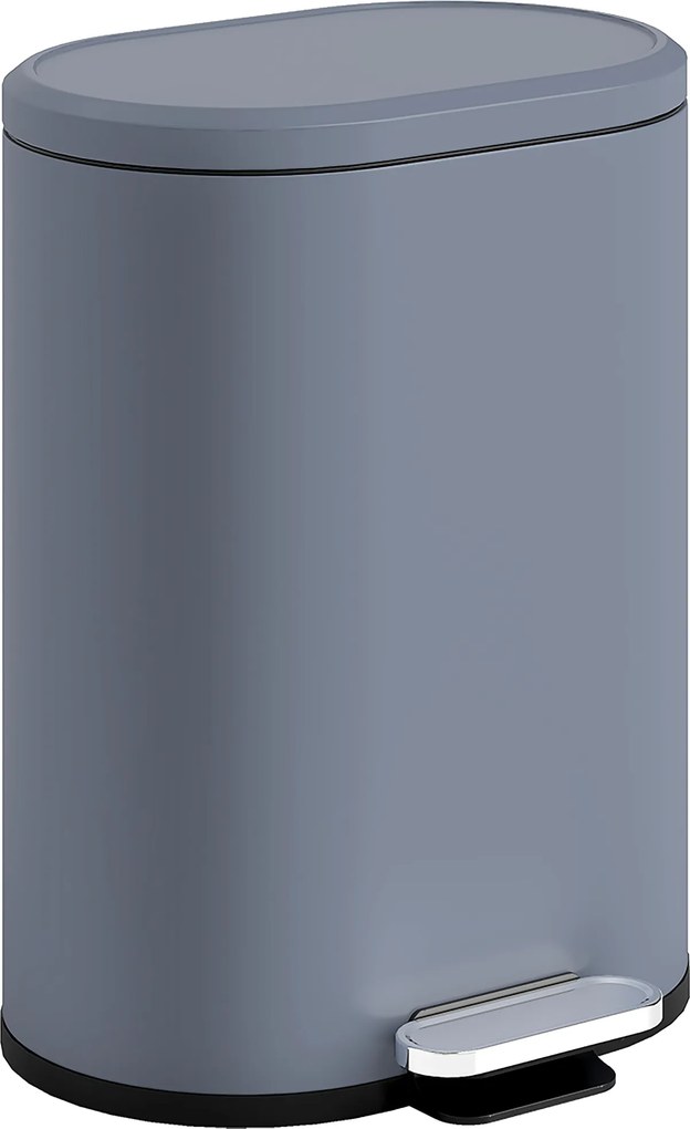 HOMCOM Coș gunoi bucătărie 30 L, coș cu pedală, coș interior detașabil, capac cu închidere lină, 36,5x31x61cm, gri | Aosom Romania