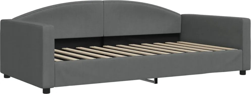 vidaXL Cadru de pat, gri închis, 100 x 200 cm, material textil