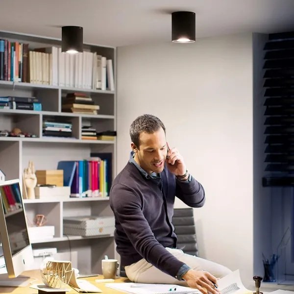 Spot LED dimabil Philips Hue PILLAR 1xGU10/4,2W/230V negru + telecomandă