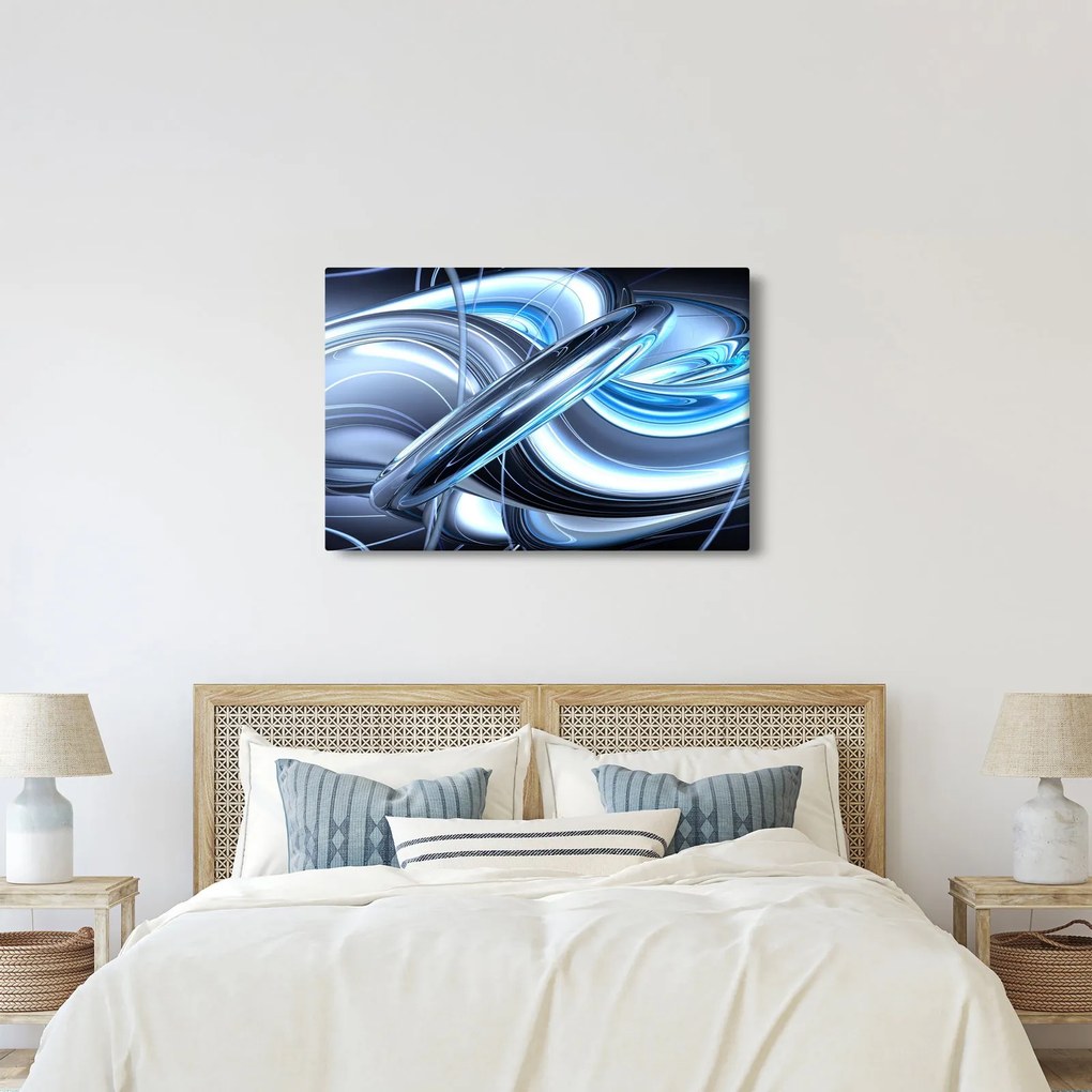 Tabloul cu abstracție albastră (90x60 cm)