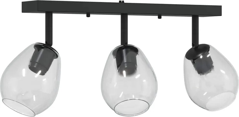 vidaXL Spot de tavan Negru 54 x 13 x 26 cm Sticlă și Metal