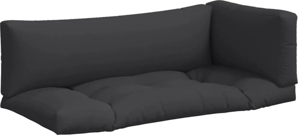 vidaXL Perne de paleți, 3 buc., negru, material textil